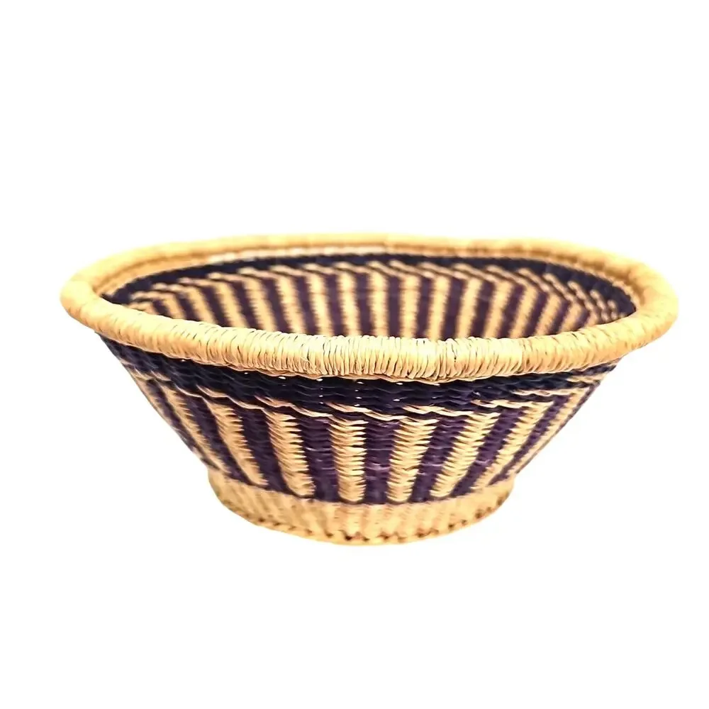Beautiful Hand Woven Elephant Grass Multi Colored Decorative Multi-Use Basket